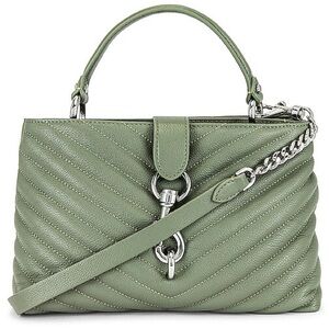 Rebecca Minkoff Edie Leather Top Handle Satchel in SEA MIST
